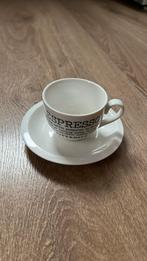 Espresso kop en schotel, Kop en/of schotel, Ophalen of Verzenden, Zo goed als nieuw, Porselein