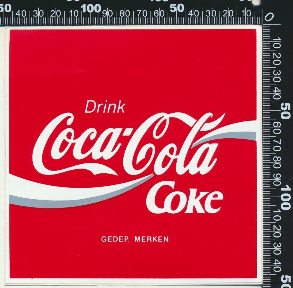 Sticker: Coca Cola (Groot), Ophalen of Verzenden, Zo goed als nieuw, Bedrijf of Vereniging