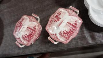 Johnson Bros Jamestown Red Suikerpotten (2) beschikbaar voor biedingen