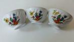 3 Franse retro spoelkommetjes met vogeltjes, Sarreguemines, Antiek en Kunst, Curiosa en Brocante, Ophalen of Verzenden