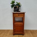 Vintage Antiek nachtkastje bijzetkastje met marmer blad 511, Valkenswaard, Gebruikt, Info@flashbackfurniture.nl, Flashback Furniture