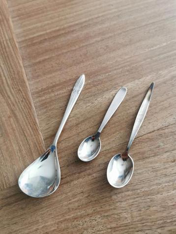 Vintage verzilverde Lepels - Set van 3 beschikbaar voor biedingen