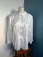 Les copines vintage witte blouse 40 plooien, Maat 38/40 (M), Wit, Copines, Ophalen of Verzenden