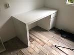 Bureau Ikea Malm wit met lade en kastje 140 x 65, Huis en Inrichting, Bureaus, Ophalen, Zo goed als nieuw