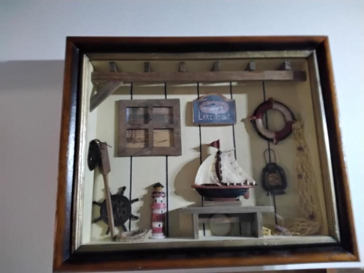Mariteam scheeps schilderij lijstje, Watersport en Boten, Accessoires en Onderhoud, Interieur en Kussens, Ophalen