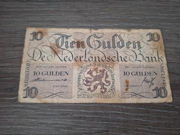 Biljet 10 gulden geldzuivering Lieftinck, 1945 beschikbaar voor biedingen