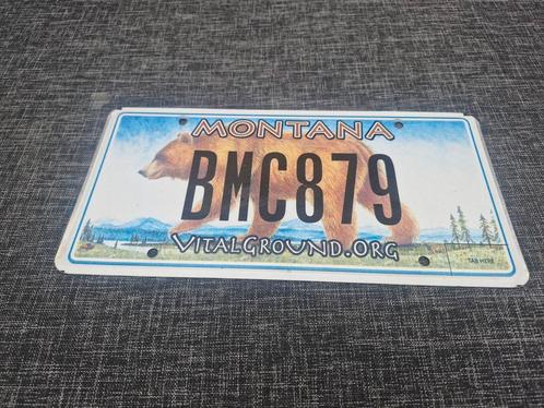 Kentekenplaat Montana USA Special Grizzlybeer nummerbord, Verzamelen, Automerken, Motoren en Formule 1, Zo goed als nieuw, Auto's