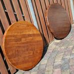 eiken tafelblad massief meubelhout timmerhout, Gebruikt, Rond, Ophalen of Verzenden, 100 tot 150 cm