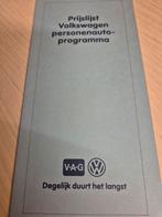 1983 Nederlands volkswagen prijslijst VW Scirocco GOLF GTI, Ophalen of Verzenden, Zo goed als nieuw, Volkswagen