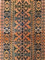 Vintage Nomad style vloerkleed oranje roze wol 42x83cm, Perzisch vintage oosters HYPE, Minder dan 50 cm, Gebruikt, Rechthoekig