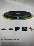 Salta trampoline inground premium 251 groen met net, Kinderen en Baby's, Speelgoed | Buiten | Trampolines, Ophalen, Zo goed als nieuw