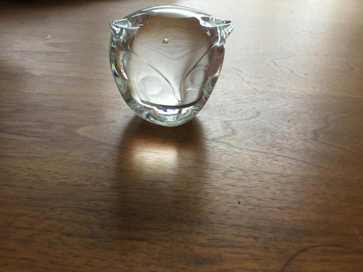 Pfeiffer kristal, uiltje. Handmade, Holland, Verzamelen, Beelden en Beeldjes, Zo goed als nieuw, Dier, Ophalen of Verzenden