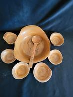 Japanse Houten Slakom Set met Lepel, Ophalen of Verzenden