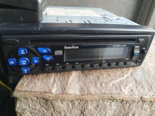 Mooie werkende SuperTech CD-1042 autoradio blauwe verlichtin, Auto diversen, Autoradio's, Gebruikt, Ophalen of Verzenden