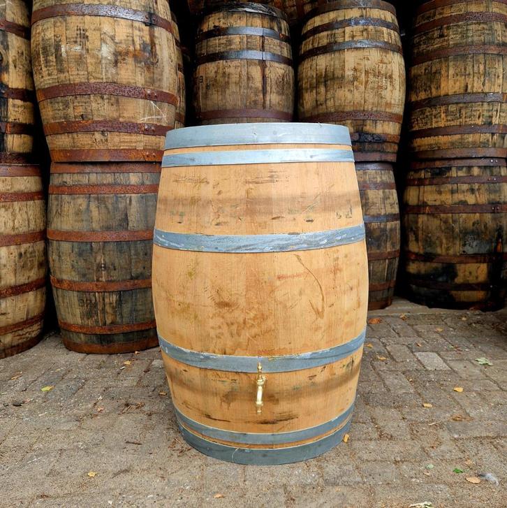 Houten regenton 225L - wijnvat - regentonklaar - aftapkraan, Tuin en Terras, Regentonnen, Nieuw, Hout, 150 liter of meer, Met kraantje