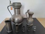 Tinnen theepot en maatkannen, Antiek en Kunst, Ophalen of Verzenden