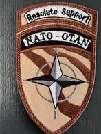 NATO, Resolute Support badge, met Velcro, Ophalen of Verzenden, Overige soorten, Overige gebieden, Embleem of Badge