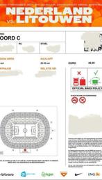 Nederland Litouwen wk kwalificatie Johan Cruijff arena, Tickets en Kaartjes, Overige typen, Drie personen of meer, November, Nederlands elftal