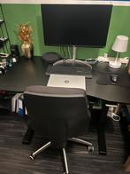 Ergonomisch bureau met stoel en monitor, Ophalen of Verzenden, In hoogte verstelbaar, Zo goed als nieuw, Stabureau