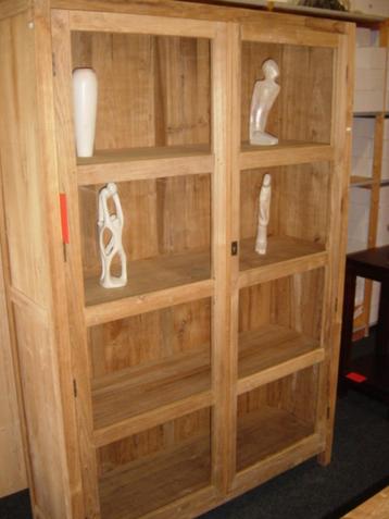 NIEUWE TEAK 2-deurs vitrinekast - boekenkast - Flamant beschikbaar voor biedingen