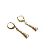 14k geel en witgouden oorbellen, Hangers, -, -, Ophalen of Verzenden
