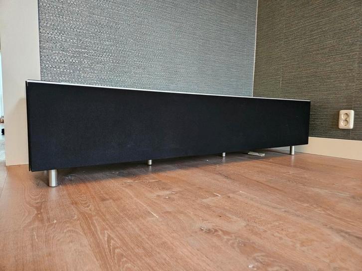 Just Racks zwart hoogglans tv meubel met speakerdoek, Huis en Inrichting, Kasten | Televisiemeubels, Zo goed als nieuw, Minder dan 100 cm