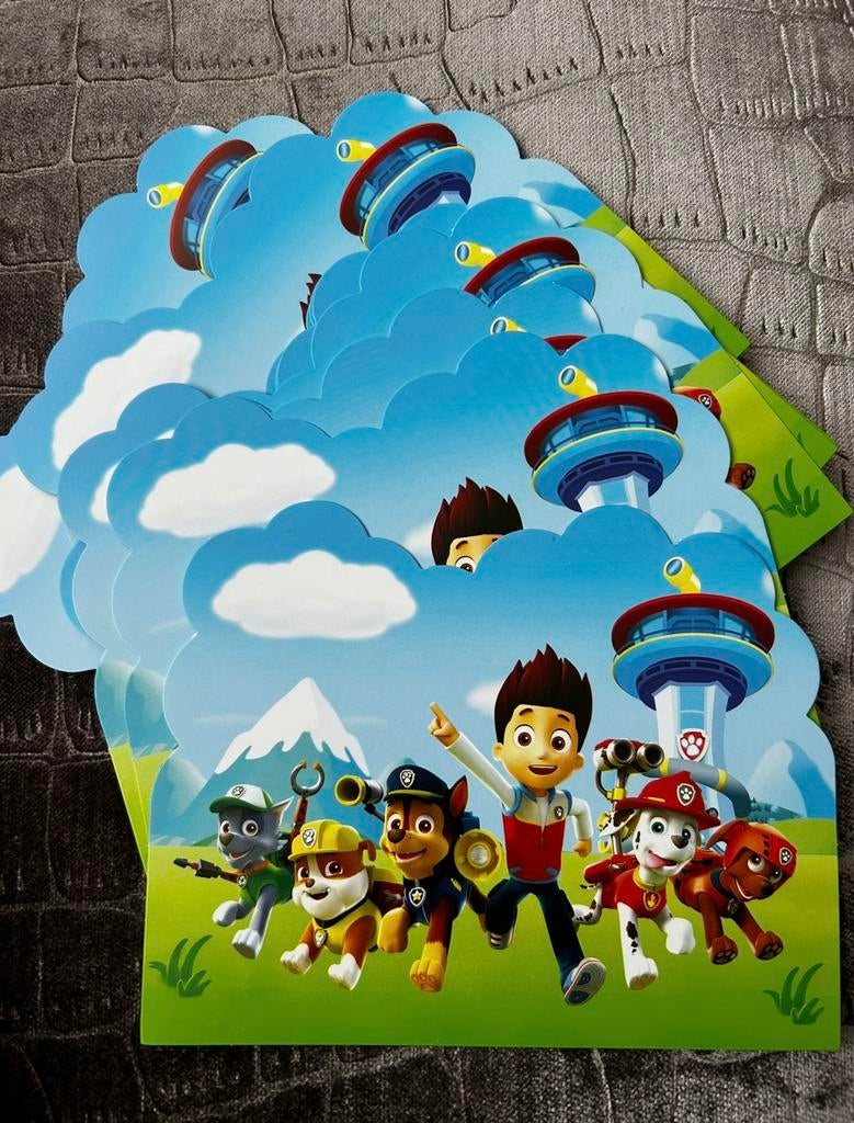 Paw Patrol uitnodigingen per 10 stuks, Ophalen of Verzenden, Nieuw, Versiering, Verjaardag