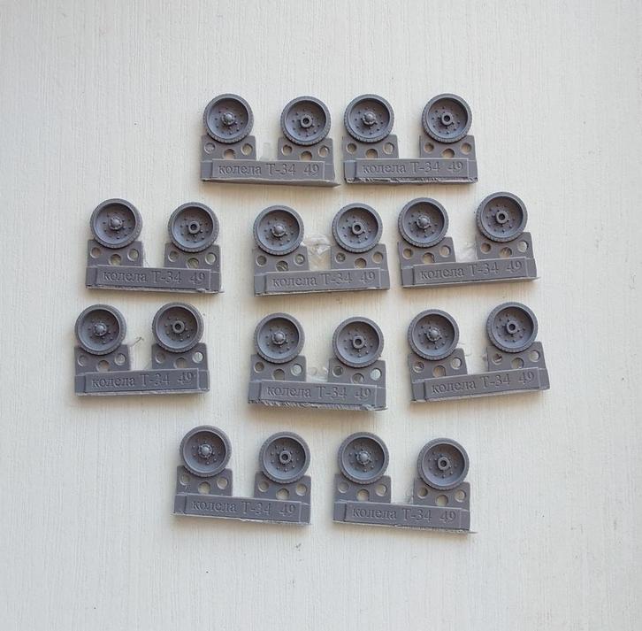 OKB Grigorov S72049 wielen voor T-34 tank 1/72, Hobby en Vrije tijd, Modelbouw | Auto's en Voertuigen, Nieuw, Overige typen, 1:50 of kleiner