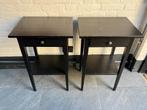 2x IKEA Hemnes nachtkastje zwart, Ophalen, Gebruikt, Minder dan 45 cm, 55 tot 70 cm