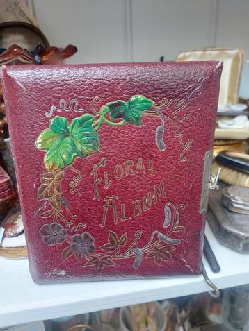 Erg mooi klein bewerkt oud Engels Victoriaans fotoalbum  beschikbaar voor biedingen