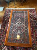 2x tafel met geslepen glas, Huis en Inrichting, Stoffering | Tapijten en Kleden, 100 tot 150 cm, Zo goed als nieuw, Rechthoekig