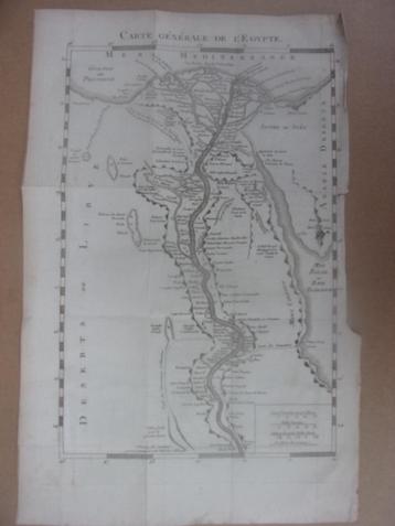 Carte Générale de L'Egypte. Kaart van Egypte 1785 / 1798 beschikbaar voor biedingen