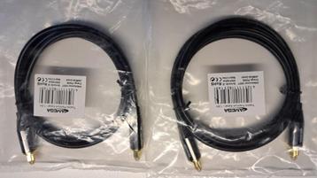 TOSLINK SPDIF kabel 1,5m - 2 stuks