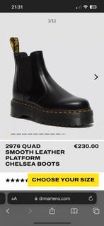 Dr. Martens 2976 Quad Smooth Leather Platform Chelsea Boots, Kleding | Dames, Ophalen of Verzenden, Zo goed als nieuw, Zwart
