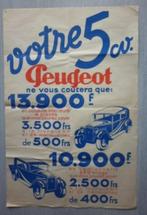 Peugeot 5 cv affiche poster auto jaren 20, Verzamelen, Posters, Rechthoekig Staand, Ophalen of Verzenden, Zo goed als nieuw, A1 t/m A3
