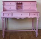 Een prachtig roze brocant bureau, buro, secretaire, kaptafel, Huis en Inrichting, Bureaus, Verzenden, Zo goed als nieuw