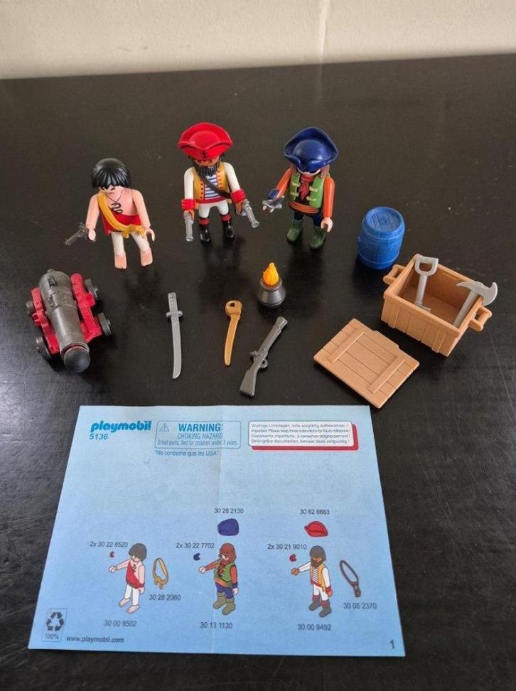 Playmobil Piraten bende met wapenarsenaal 5136, Kinderen en Baby's, Speelgoed | Playmobil, Zo goed als nieuw, Complete set, Ophalen of Verzenden
