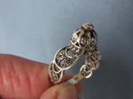 Antieke open gewerkte ring in 925 karaat zilver - ca. 1900, Sieraden, Tassen en Uiterlijk, Antieke sieraden, Ophalen of Verzenden