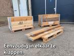 3x Europallet, Opslagbox, Kuubskist of houtenkrat., Doe-het-zelf en Verbouw, Kratten en Dozen, Ophalen, 100 cm of meer, 60 cm of meer