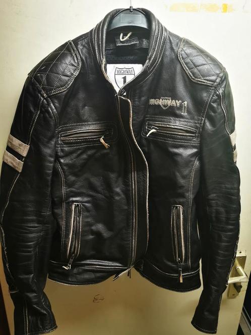 Highway lederen motor jas maat L, motor jeans maat L, Motoren, Kleding | Motorkleding, Broek | leer, Heren, Tweedehands, Ophalen