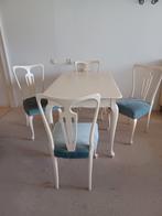 Prachtige uitschuifbare eettafel + 4 stoelen, Huis en Inrichting, Complete eetkamers, Ophalen, Zo goed als nieuw