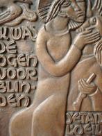 HARRY ELSTROM religieus bronzen beeld muurbeeld Tobias Tobit, Ophalen of Verzenden