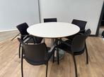 Ronde kantine/vergadertafel wit-aluminium, Ophalen, Gebruikt