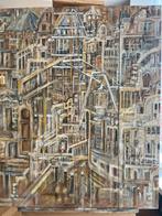 Steigerhout Schilderij Haarlem versus Italië 89x1 mtr, Ophalen