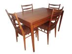 Set van 4 vintage teak Pastoe Cees Braakman design stoelen, Huis en Inrichting, Stoelen, Ophalen, Gebruikt, Bruin, Vier