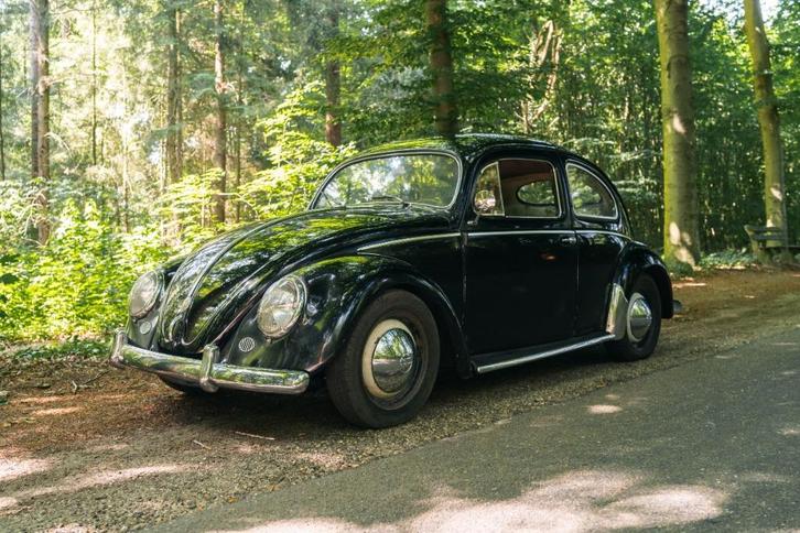 VW Kever 1956 ovaal patina, Auto's, Oldtimers, Particulier, Volkswagen, Benzine, Sedan, Handgeschakeld, Zwart, Stof, Achterwielaandrijving