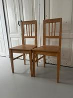 Twee antieke houten stoelen, Huis en Inrichting, Stoelen, Gebruikt, Twee, Bruin, Ophalen of Verzenden
