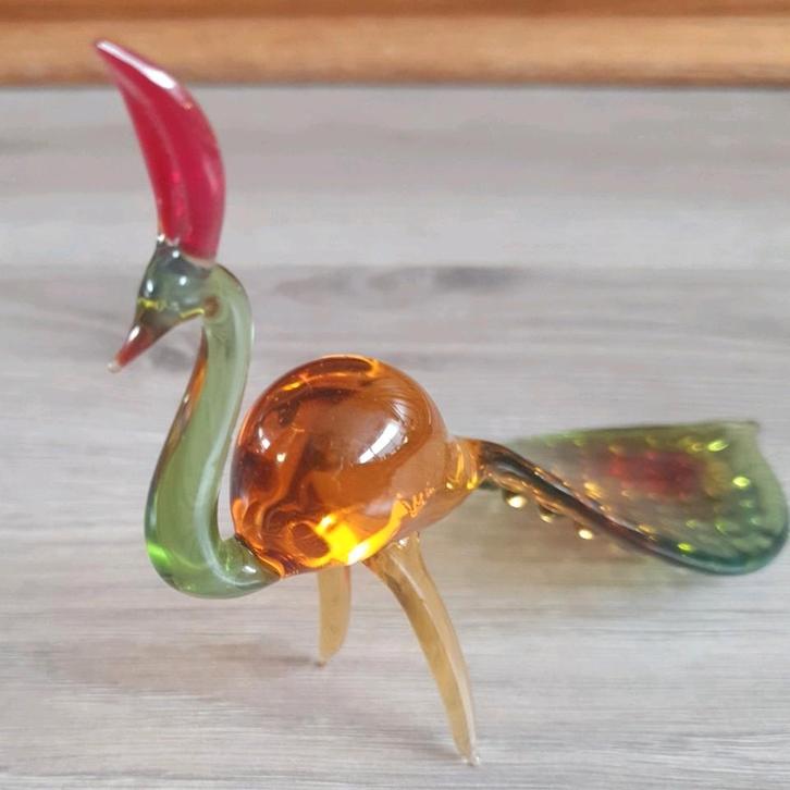 Pauw gekleurd glas Murano, Antiek en Kunst, Antiek | Glas en Kristal, Ophalen of Verzenden