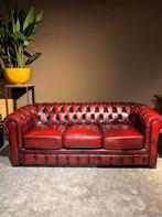 Antiekrode Chesterfield 3 zits Bank igs, Gebruikt, Driepersoons, Rechte bank, Engels Chique