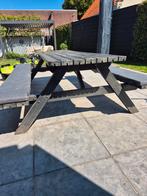 Picknicktafel inclusief kussens, Ophalen, Gebruikt, Rechthoekig, Hout